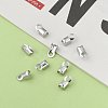 Tarnish Resistant 304 Stainless Steel Fold Over Crimp Cord Ends X-STAS-M009-01A-5