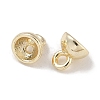 Brass Bead Cap Pendant Bails KK-P284-15G-02-2