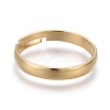 Adjustable 201 Stainless Steel Plain Band Rings STAS-P249-25A-G-3