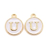 Golden Plated Alloy Charms X-ENAM-S118-01U-1