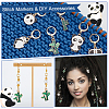 Alloy Enamel Bamboo Stick/Panda Pendant Locking Stitch Markers HJEW-AB00113-4