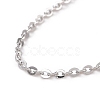 Anti-Tarnish Rhodium Plated 925 Sterling Silver Cable Chains Necklace for Women STER-I021-09P-2