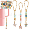 DIY Flower & Letter Alloy Enamel Cup Charms Pendant Decorations Making Kit DIY-SC0025-72-1