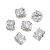 Brass Pave Clear Cubic Zirconia Beads CU-CBA6A75-07P-1