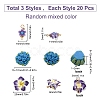 SUNNYCLUE 60Pcs 3 Style Handmade Polymer Clay Links Connectors FIND-SC0001-85-2