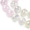 Electroplate Glass Beads Strands EGLA-D300-06-8mm-13-4