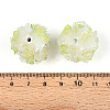 Polymer Clay Rhinestone Beads with Embossed Resin Roses RESI-T059-04E-3