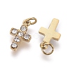 316 Surgical Stainless Steel Tiny Cross Charms STAS-F256-023D-G-3
