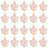 20Pcs Alloy Enamel 5-Petal Flower Connector Charms FIND-YW0009-33A-1