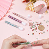 400Pcs 4 Colors 2-Hole Transparent Glass Seed Beads SEED-CN0001-21-3