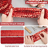 8-Row Plastic Paillette Elastic Beads OCOR-WH0088-09-3
