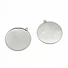 Tarnish Resistant 304 Stainless Steel Pendant Cabochon Settings STAS-T008-130-2