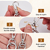 DIY Keychain Clasp Findings Kits DIY-SP0003-47P-5