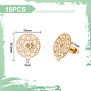 16Pcs 304 Stainless Steel Stud Earring Findings STAS-UN0048-04-3