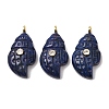 Natural Lapis Lazuli Carved Pendants G-H357-05G-08-1