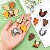 16Pcs 8 Style Food Grade Eco-Friendly Silicone Beads SIL-CA0001-75-3