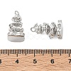 Brass Micro Pave Clear Cubic Zirconia Pendants KK-K351-68P-3