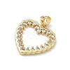 Brass Micro Pave Clear Cubic Zirconia Pendants KK-H537-28A-G-2