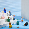 18Pcs 9 Colors Glass Wishing Bottles Pendants GLAA-WH0039-70-4
