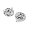 Brass Micro Pave Clear Cubic Zirconia Charms KK-F871-44P-2