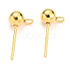 304 Stainless Steel Ball Post Stud Earring Findings X-STAS-Z035-02G-E-1