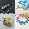 Imitation Turquoise Style Resin European Beads X-OPDL-Q132-M-8