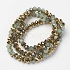 Electroplate Glass Beads Strands EGLA-A034-J8mm-O02-2