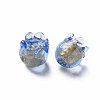 Handmade Gold Foil Lampwork Beads FOIL-T004-04C-2
