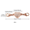 Alloy Crystal Rhinestone Magnetic Clasps ALRI-YW0001-10RG-4