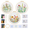 DIY Flower Pattern Embroidery Beginner Kits DIY-TAC0020-38-1