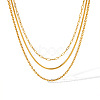 Stainless Steel Double Layer Necklaces for Women PW-WG2F46D-02-1