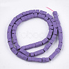 Spray Painted Non-magnetic Synthetic Hematite Beads Strands G-T116-22-15-2