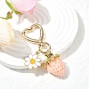 Acrylic Strawberry Pendant Decoration HJEW-SW00120-04-8