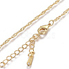 Gold Plated Tin Alloy Twisted Singapore Chain Fine Necklaces NJEW-BB10191-18-3