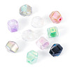 10Pcs Transparent Resin UV Reactive Beads RESI-TADJ0001-11-2