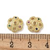 Brass Micro Pave Cubic Zirconia Bead Caps ZIRC-F141-18G-02-2