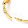 Clear Cubic Zirconia Teardrop Hinged Bangle BJEW-L681-002G-4