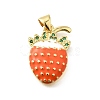 Brass Micro Pave Cubic Zirconia Pendants KK-Q066-29G-1