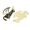 Alloy with Black Enamel Pendants AL-CBA2919-02G-07-2