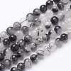 Natural Black Rutilated Quartz Beads Strands X-G-D295-8mm-2