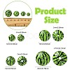 40Pcs 4 Styles Opaque Acrylic Beads OACR-CJ0002-79-2