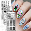 Stainless Steel DIY Nail Art Templates MRMJ-WH0092-226-3