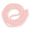 Baking Paint Pearlized Glass Pearl Round Bead Strands HY-Q003-4mm-05-2