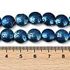 Electroplated Natural Lava Rock Beads Strands G-K388-01A-4
