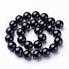 Natural Black Onyx Round Beads Strands GSR14mmC097-3