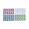 Pointed Back Glass Rhinestone Pendants EGLA-N006-034-1