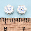 925 Sterling Silver Enamel Beads STER-T008-35B-4
