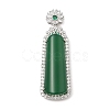 Dyed Natural Green Chalcedony Pendants G-S001-05P-2