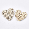 Handmade Reed Cane/Rattan Woven Beads WOVE-T006-002B-2