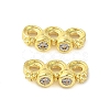 Rack Plating Brass Pave Clear Cubic Zirconia Spacer Bars KK-B088-11B-G-1